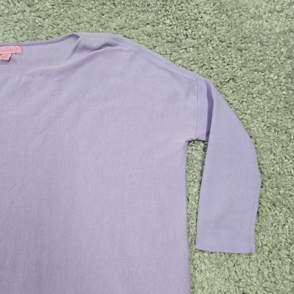 Lilly Pulitzer Elba Sweater Womens XS Purple Tassel 3/4 Sleeve Beach Resort - Picture 4 of 14
